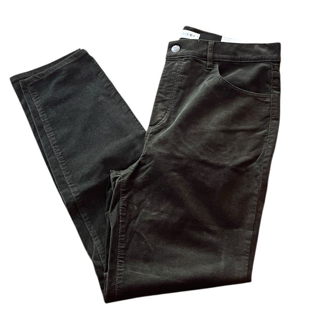 LOFT High-Rise the‎ Skinny Green Corduroy Pants, Size 30/10, NWT